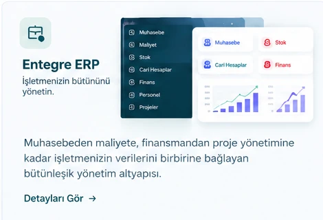 Entegre ERP temsili ekranı